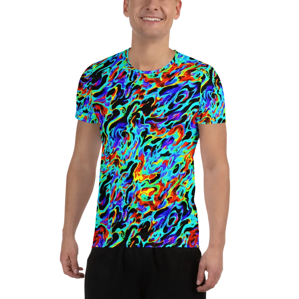 Sonic Paint on Men's Athletic T-Shirt — Front