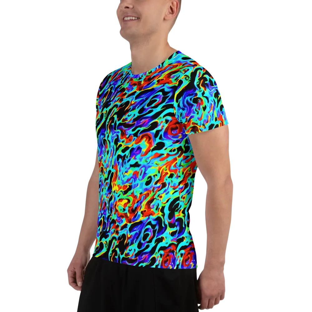 Sonic Paint on Men's Athletic T-Shirt — Left