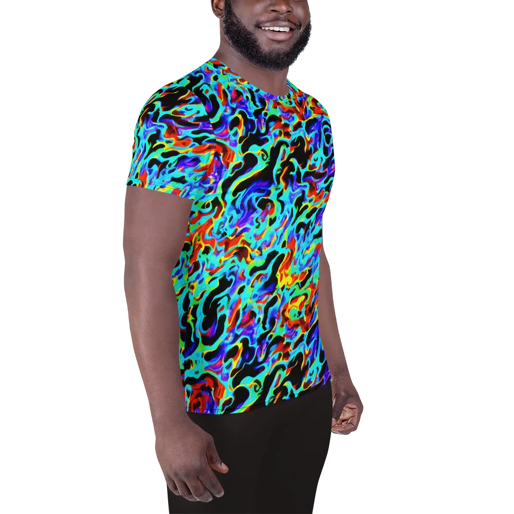 Sonic Paint on Men's Athletic T-Shirt — Right