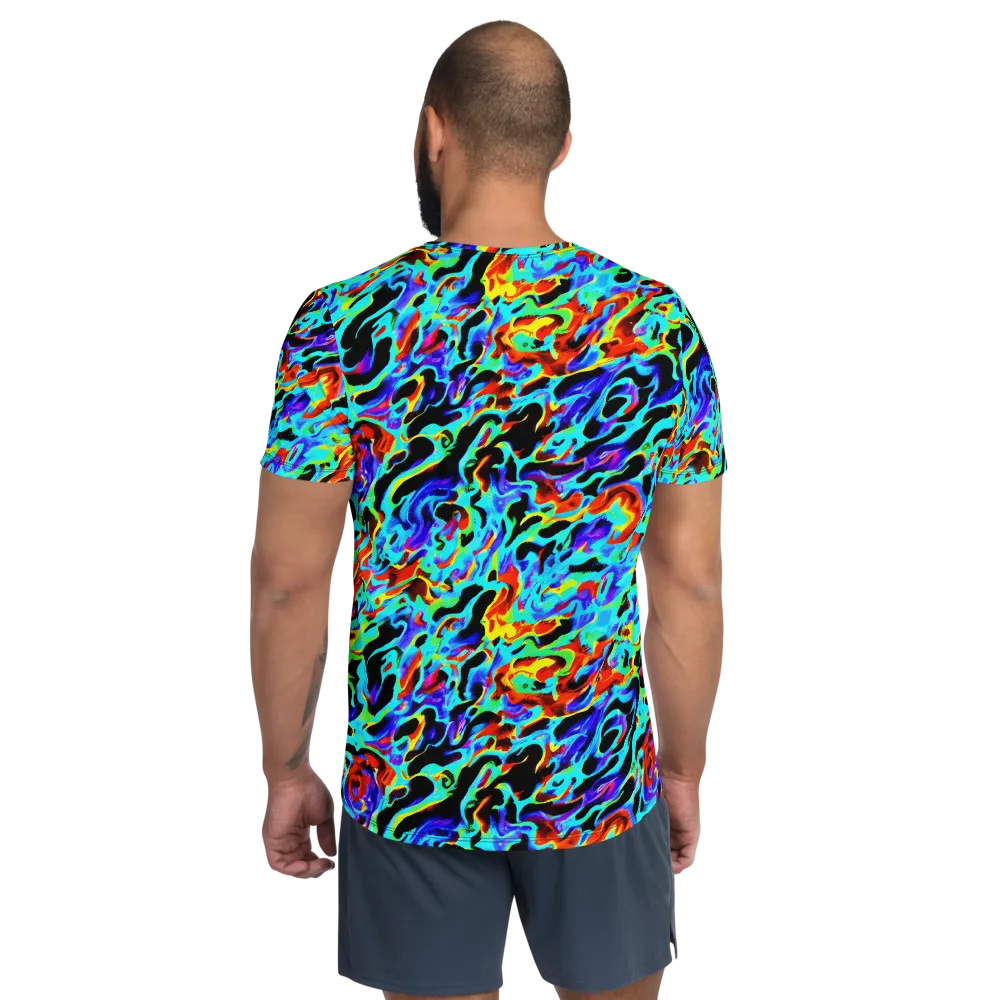 Sonic Paint on Men's Athletic T-Shirt — Back