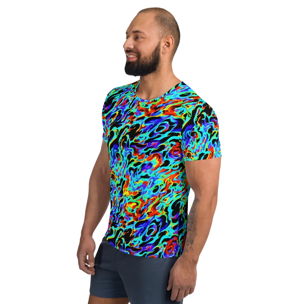 Sonic Paint on Men's Athletic T-Shirt — Left