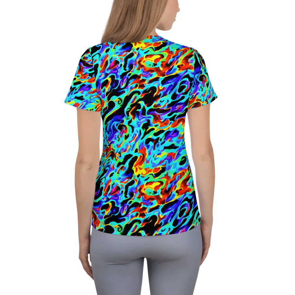 Sonic Paint on Women's Athletic T-Shirt — Back