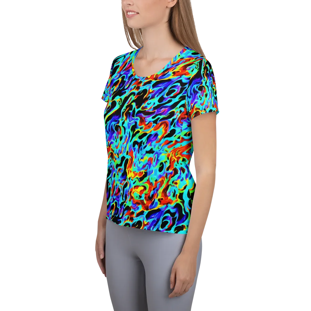 Sonic Paint on Women's Athletic T-Shirt — Left