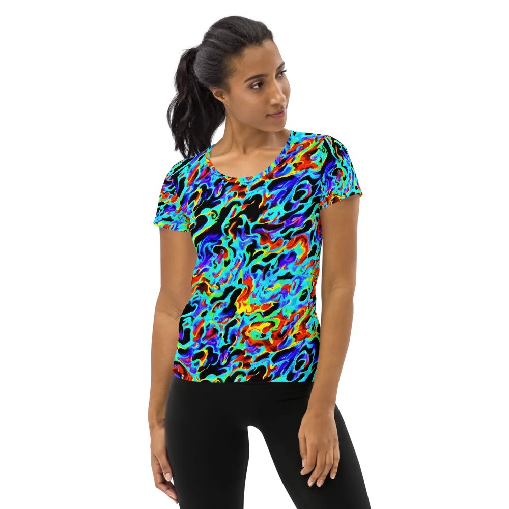 Sonic Paint on Women's Athletic T-Shirt — Front