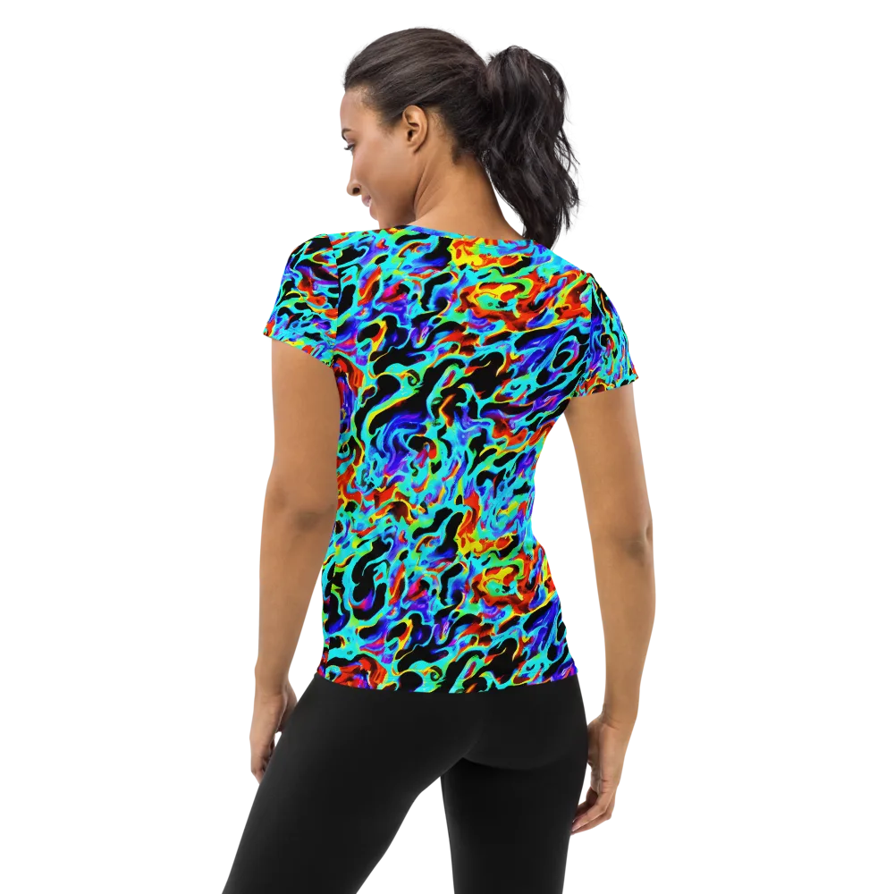 Sonic Paint on Women's Athletic T-Shirt — Back