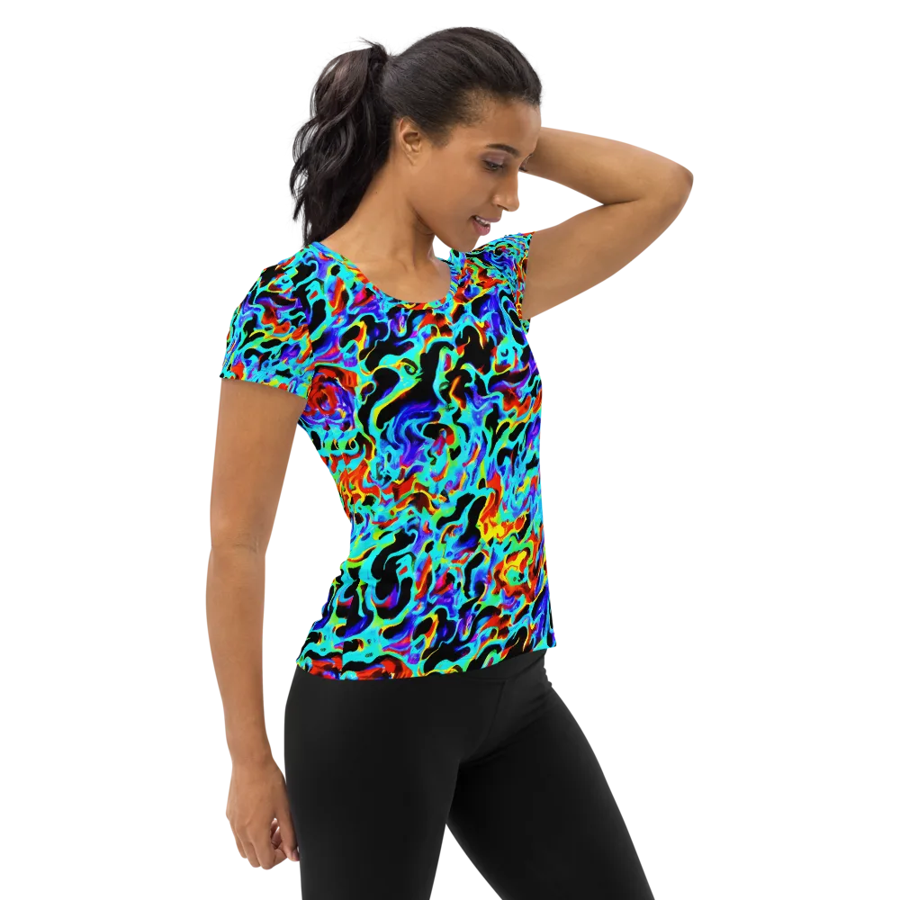 Sonic Paint on Women's Athletic T-Shirt — Right