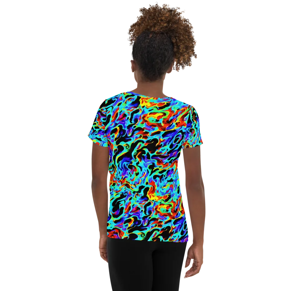 Sonic Paint on Women's Athletic T-Shirt — Back