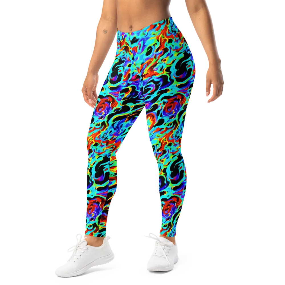 Sonic Paint on Leggings — Left Front