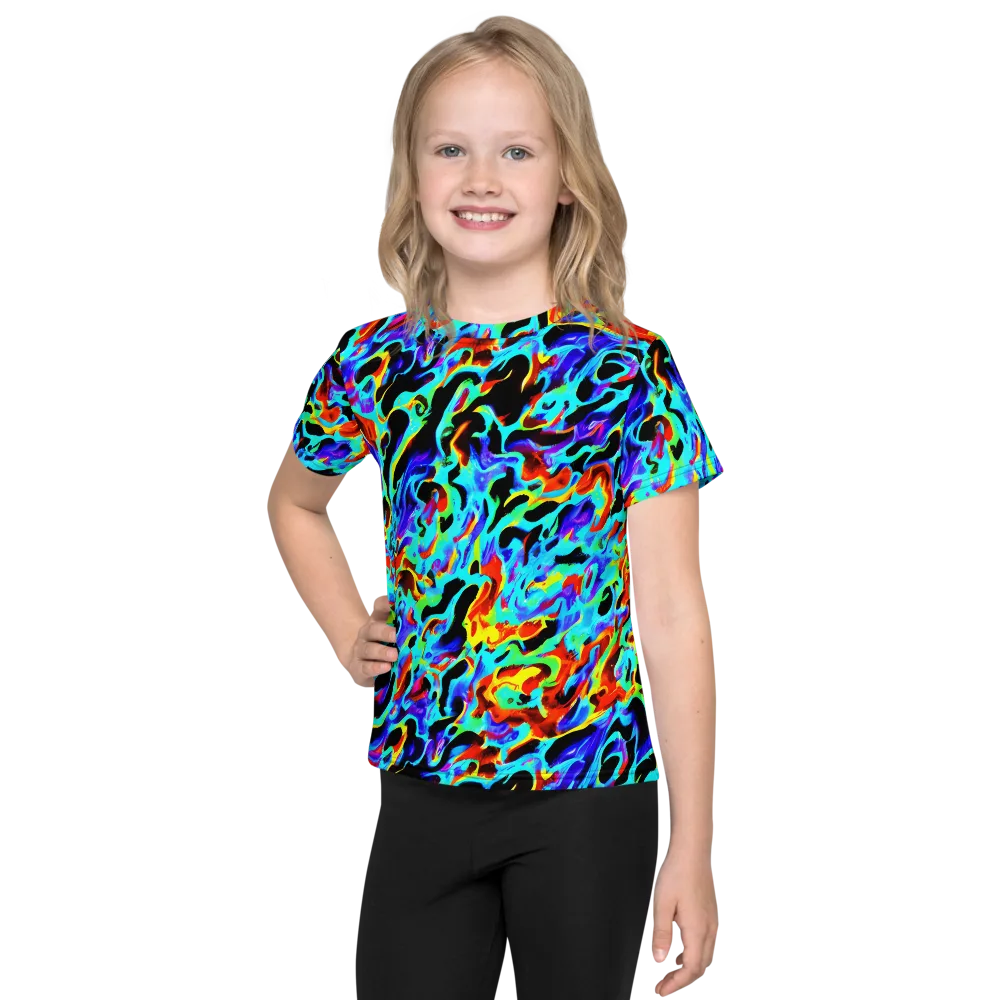 Sonic Paint on Kids Crew Neck T-Shirt — Front