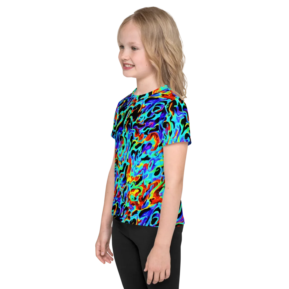 Sonic Paint on Kids Crew Neck T-Shirt — Left