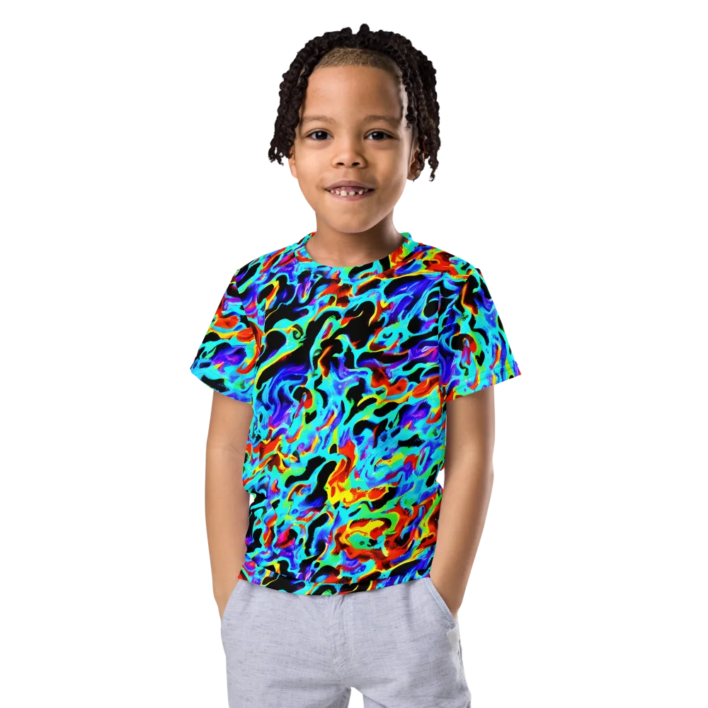 Sonic Paint on Kids Crew Neck T-Shirt — Front
