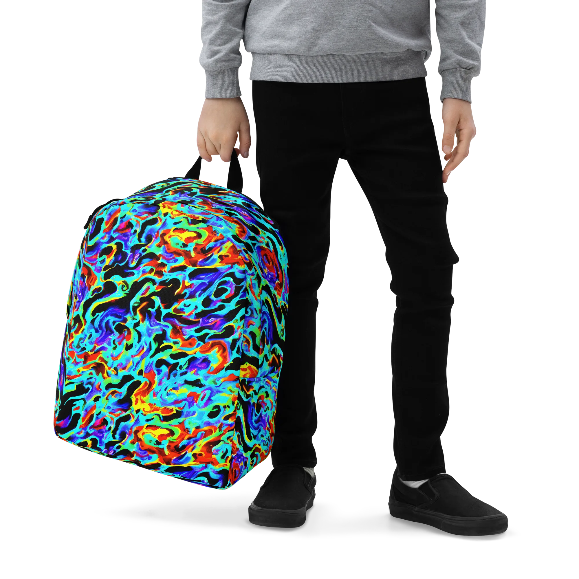 Sonic Paint on Minimalist Backpack — Zoomed-in