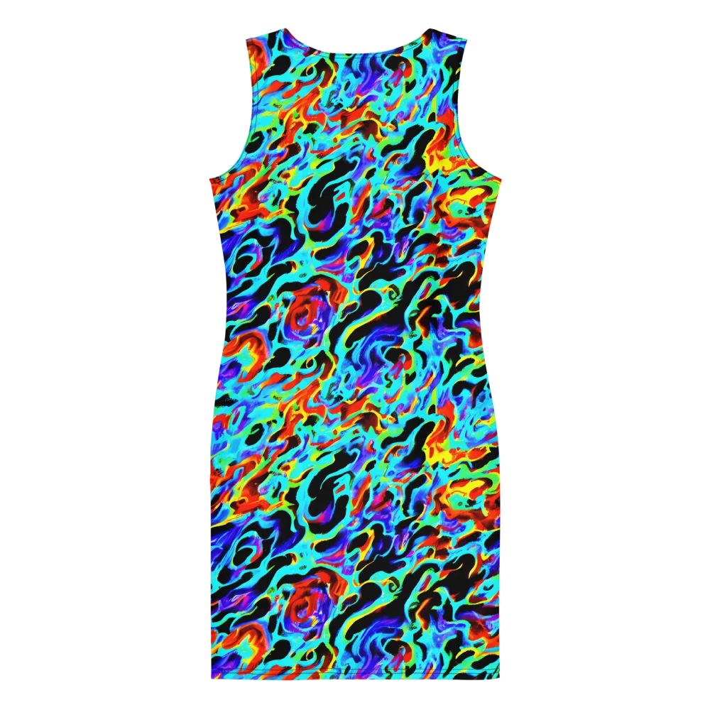 Sonic Paint on Bodycon Dress — Back