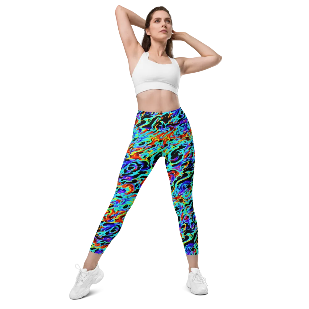 Sonic Paint on Leggings with Pockets — Front