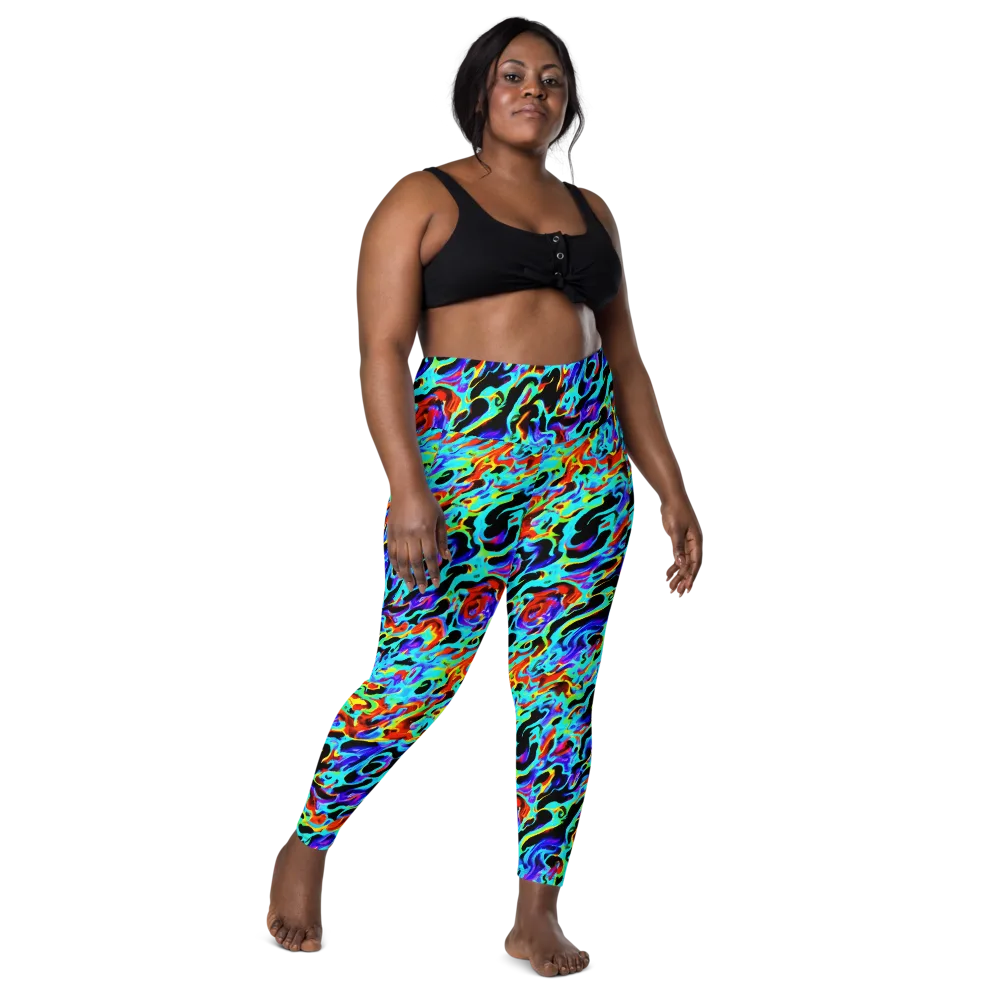 Sonic Paint on Leggings with Pockets — Front