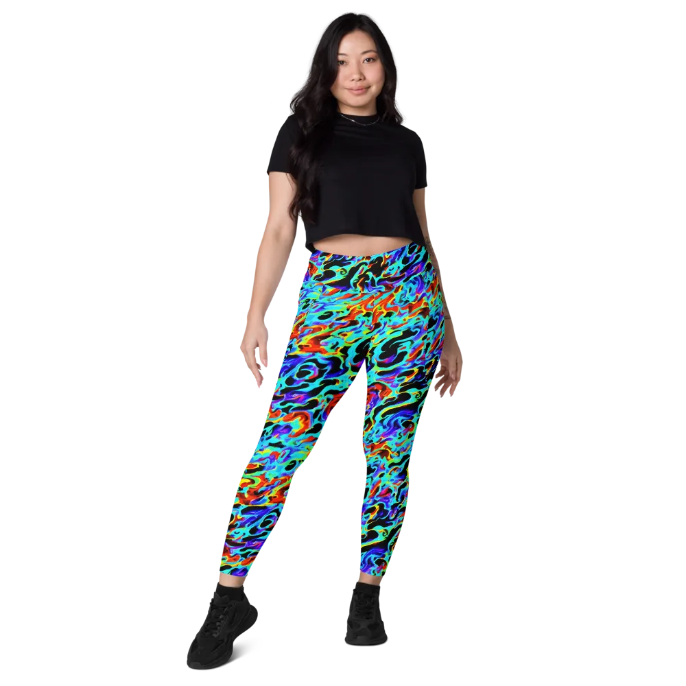 Sonic Paint on Leggings with Pockets — Front
