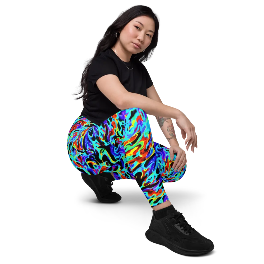 Sonic Paint on Leggings with Pockets — Right Front