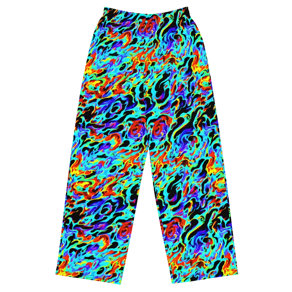 Sonic Paint on Wide-Leg Pants — Front