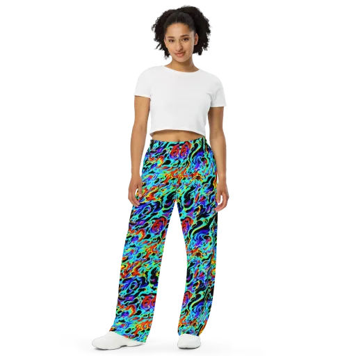 Sonic Paint on a Wide-Leg Pants