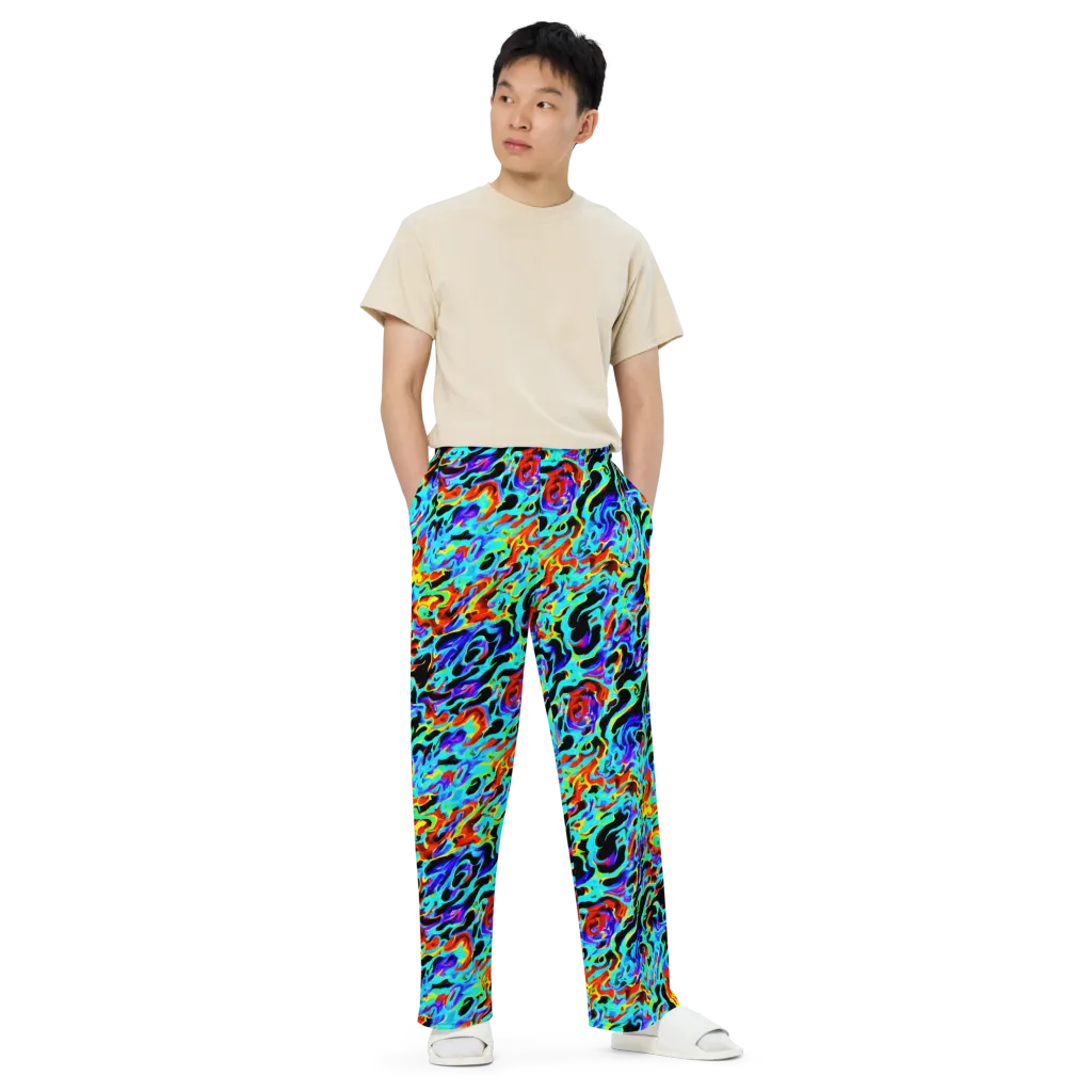 Sonic Paint on Wide-Leg Pants — Front