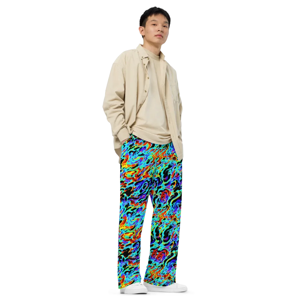 Sonic Paint on Wide-Leg Pants — Right Front