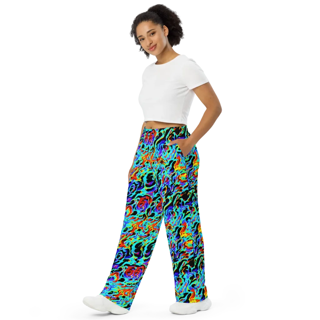 Sonic Paint on Wide-Leg Pants — Left Front