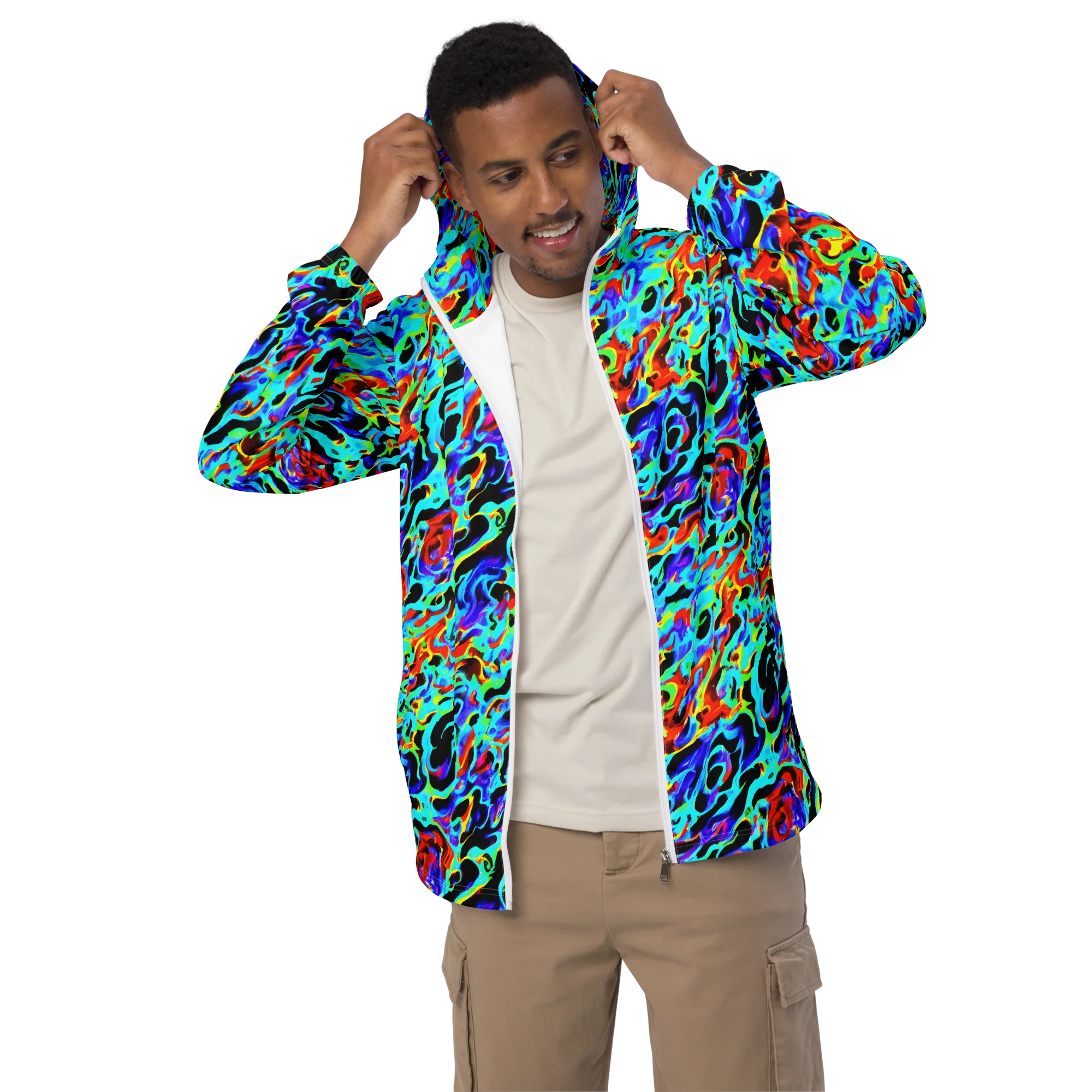 Sonic Paint on Men's Windbreaker — Front