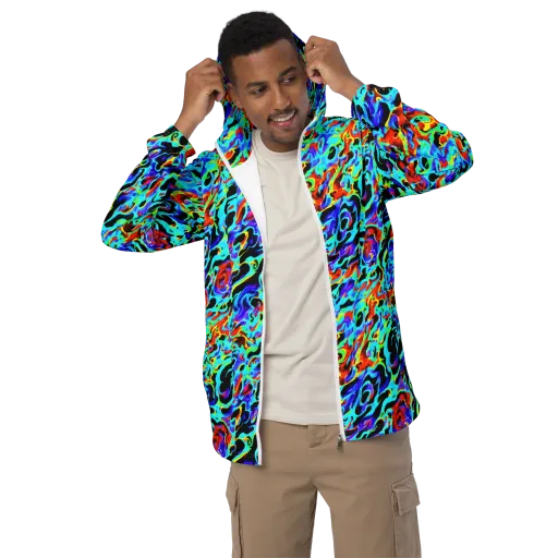 Sonic Paint on a Men's Windbreaker
