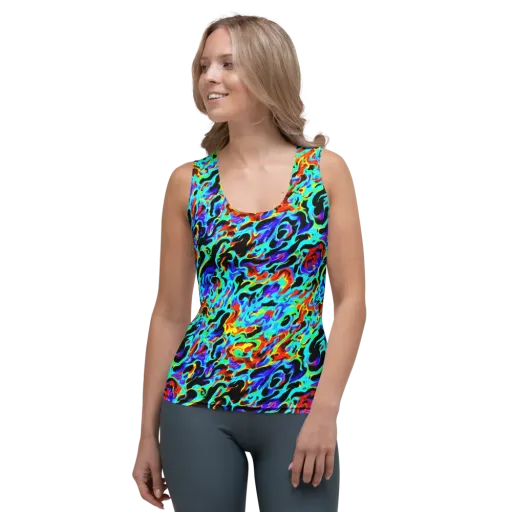Sonic Paint on a Women's Tank Top
