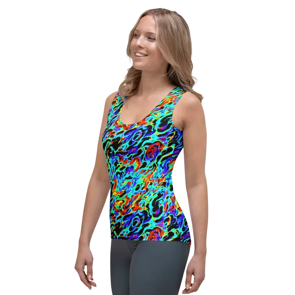 Sonic Paint on Women's Tank Top — Left Front