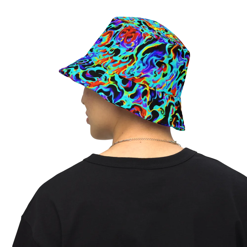 Sonic Paint on Reversible Bucket Hat — Back Inside