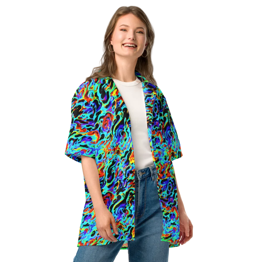 Sonic Paint on Button Shirt — Front