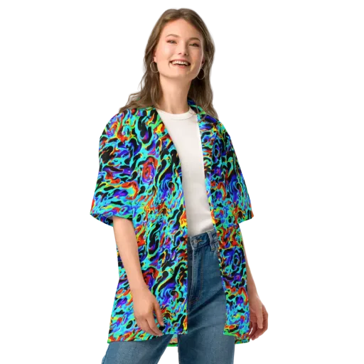 Sonic Paint on a Button Shirt