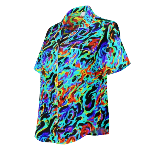 Sonic Paint on a Women's Short Sleeve Pajama Top