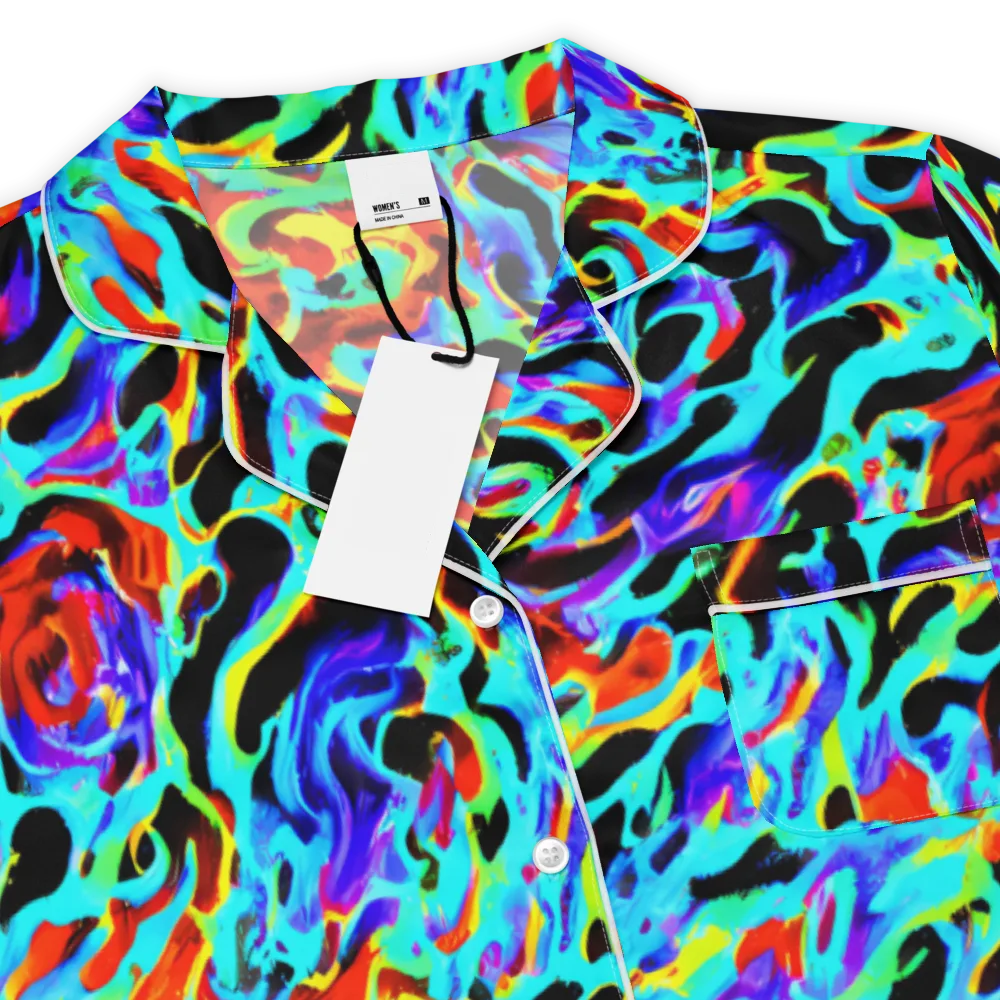 Sonic Paint on Women's Short Sleeve Pajama Top — Product details