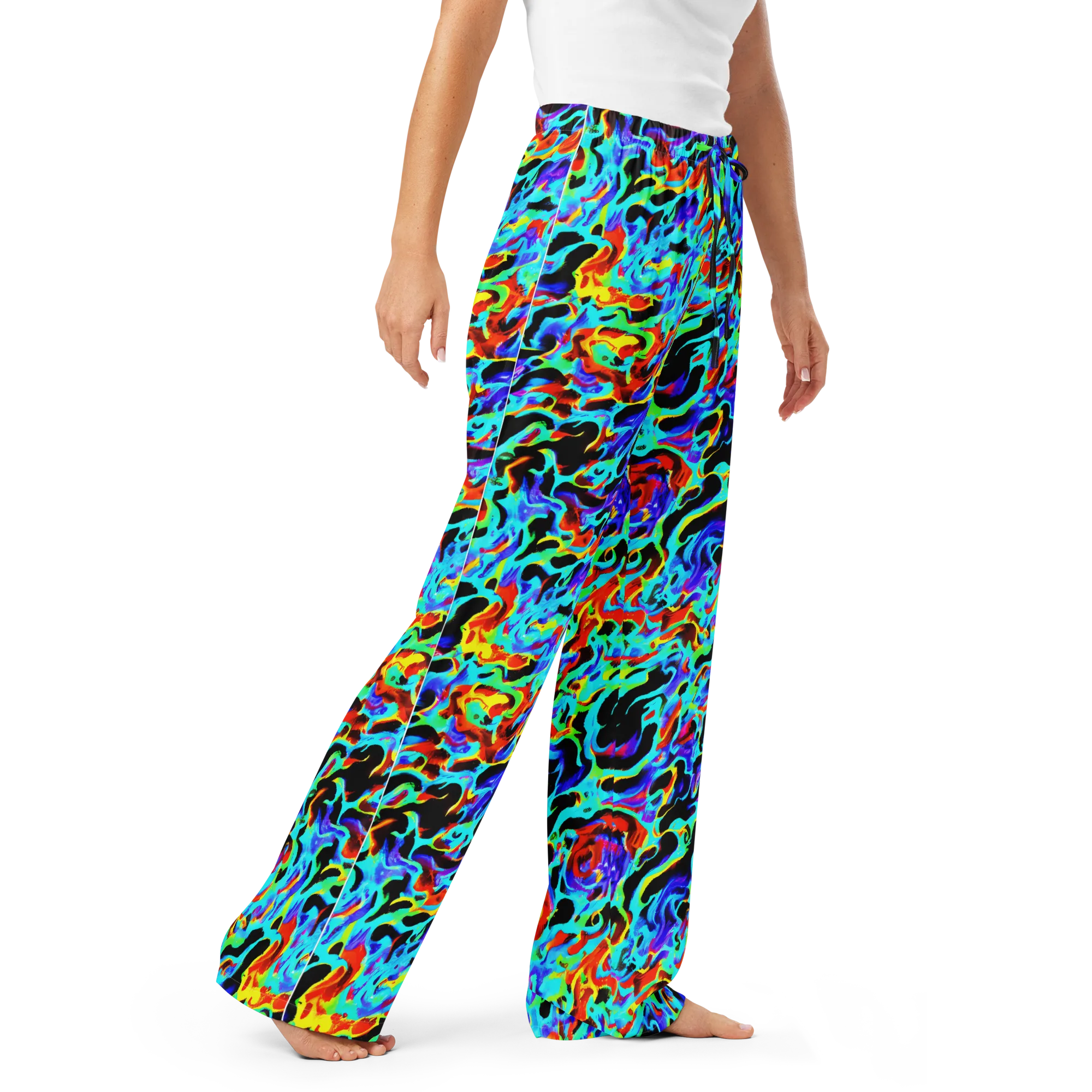 Sonic Paint on Women's Pajama Pants — Right Front
