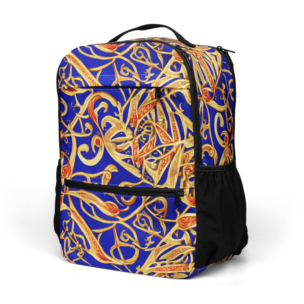 Royal Paisley on Utility Backpack — Left Front
