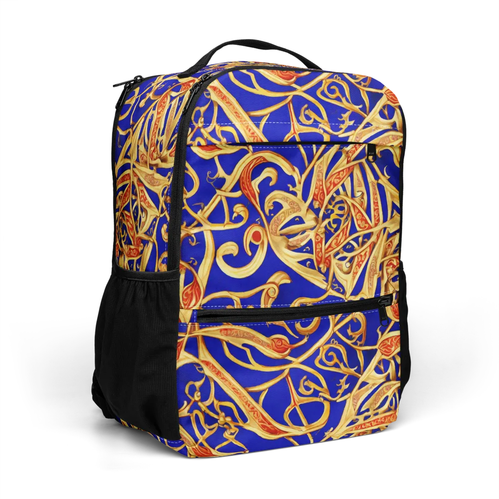 Royal Paisley on Utility Backpack — Right Front