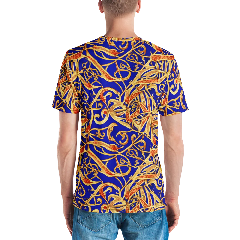 Royal Paisley on Men's Crew Neck T-Shirt — Back
