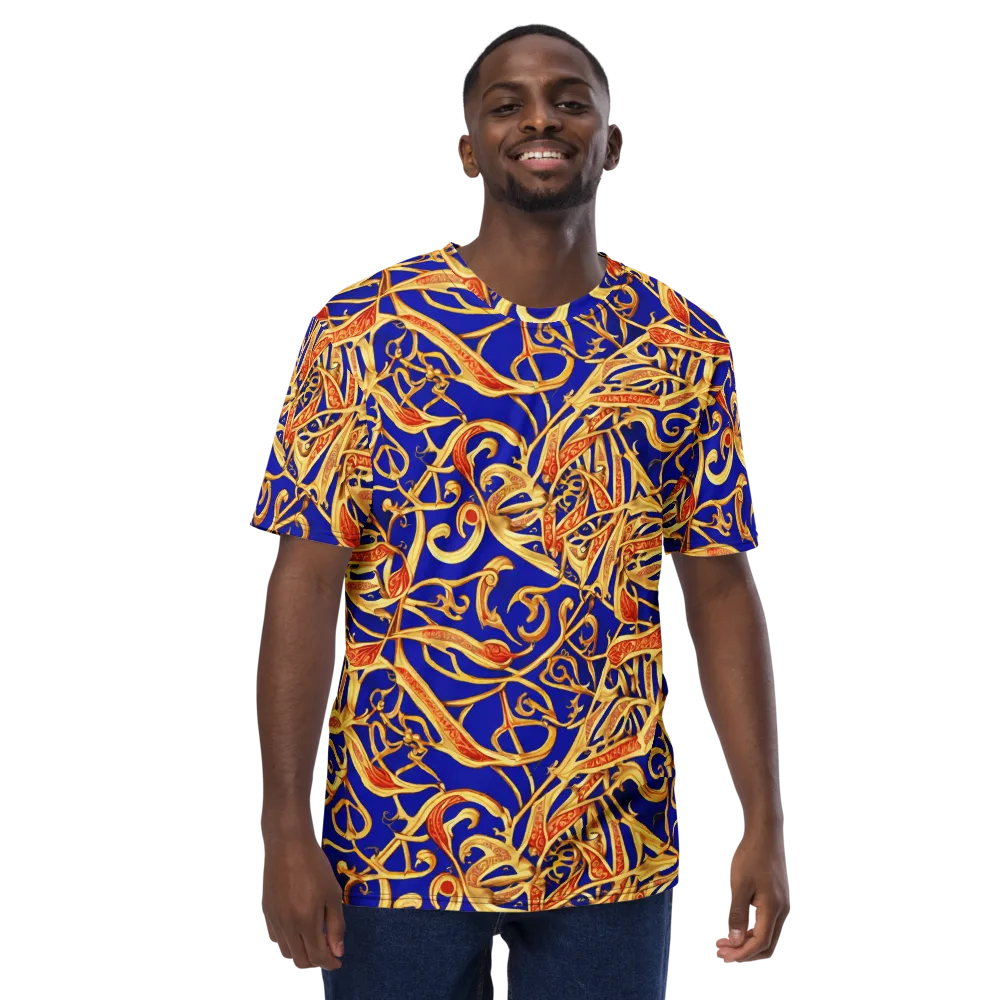 Royal Paisley on Men's Crew Neck T-Shirt — Front