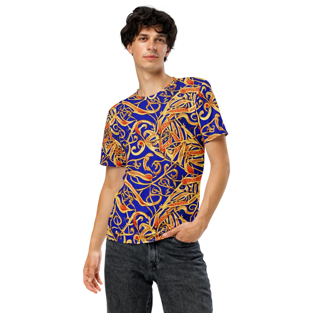 Royal Paisley on Men's Crew Neck T-Shirt — Front