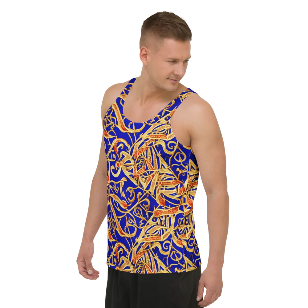 Royal Paisley on Men's Tank Top — Left Front