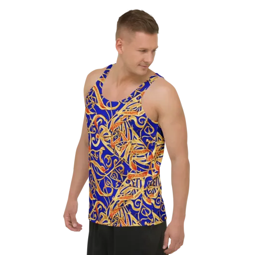 Royal Paisley on a Men's Tank Top