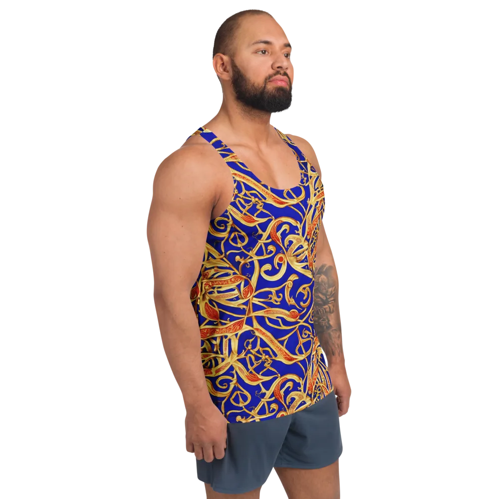 Royal Paisley on Men's Tank Top — Right Front