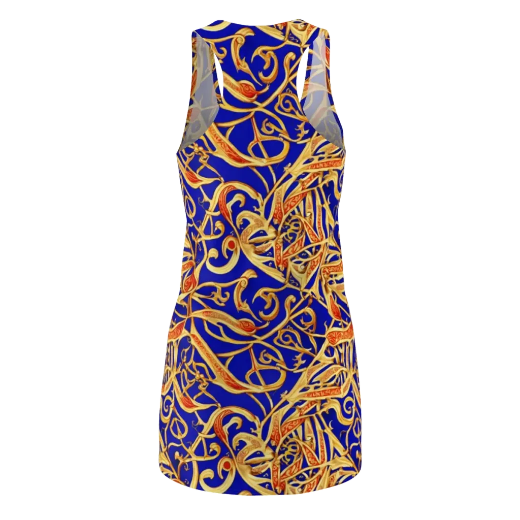 Royal Paisley on Racerback Dress — Back