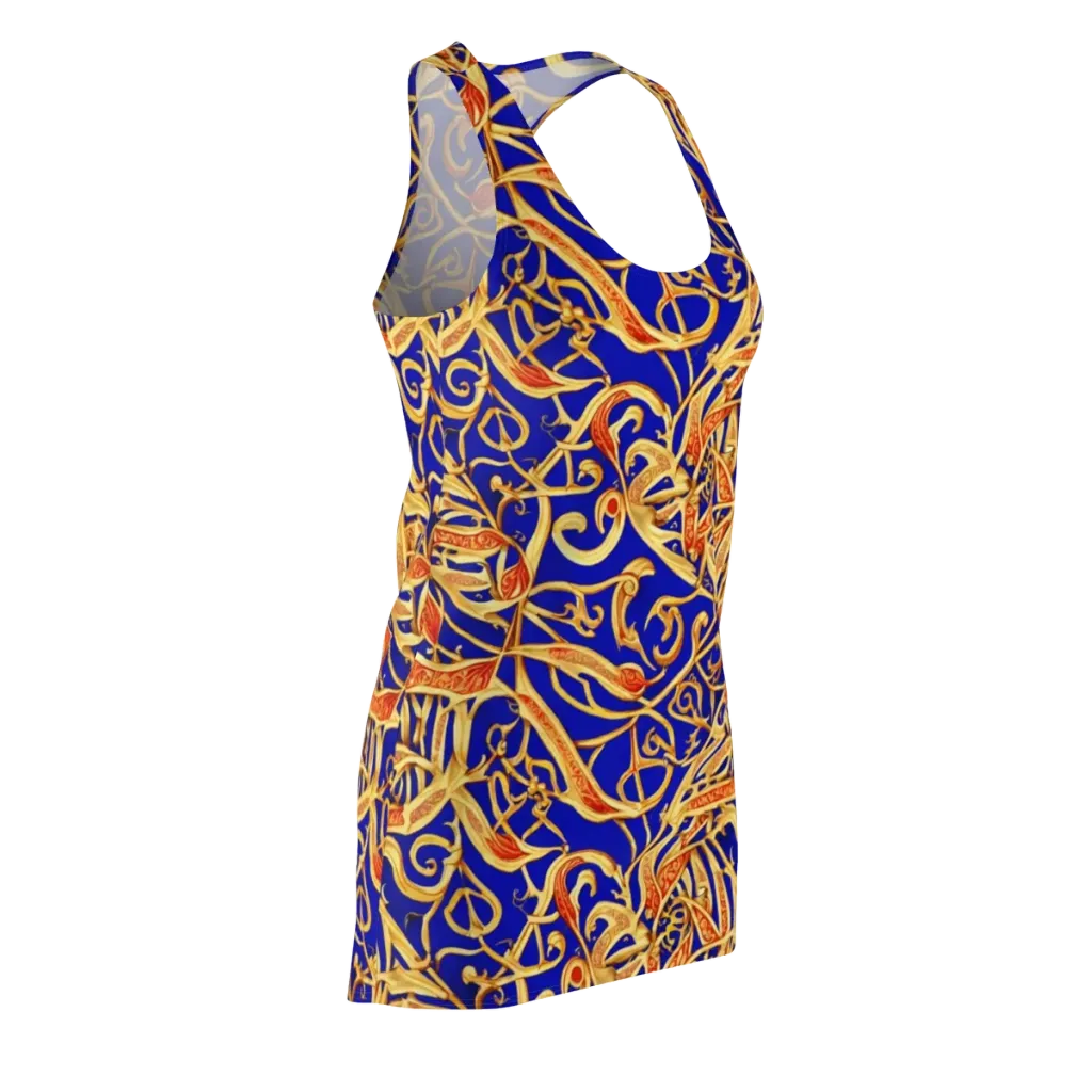 Royal Paisley on Racerback Dress — Front Side