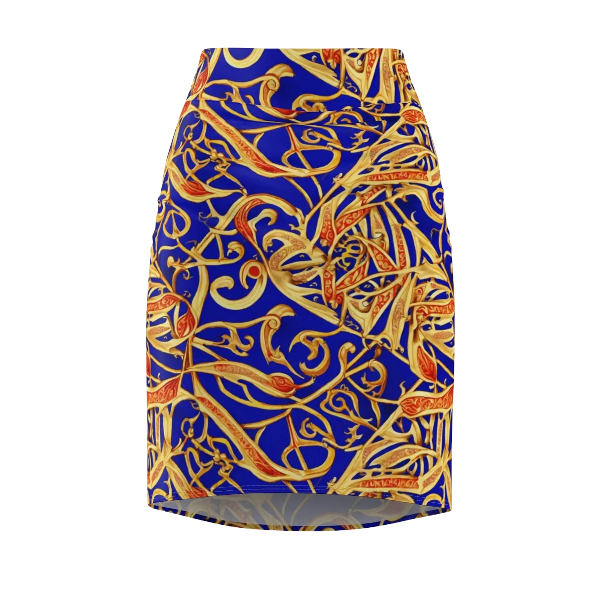 Royal Paisley on Pencil Skirt — Front
