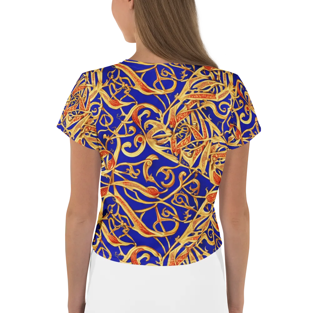 Royal Paisley on Crop Tee — Back