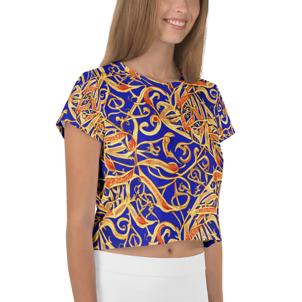 Royal Paisley on Crop Tee — Right