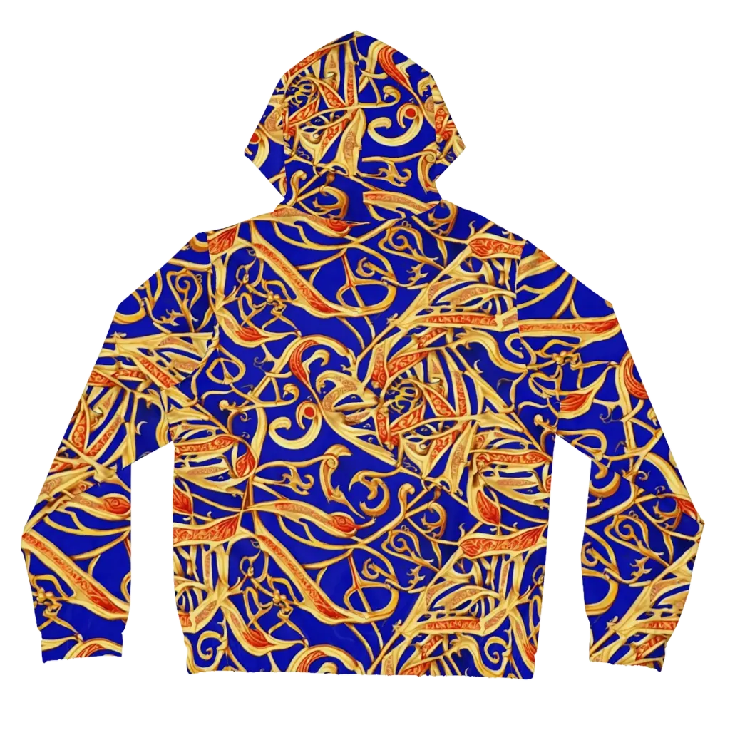Royal Paisley on Women's Full-Zip Hoodie — Back